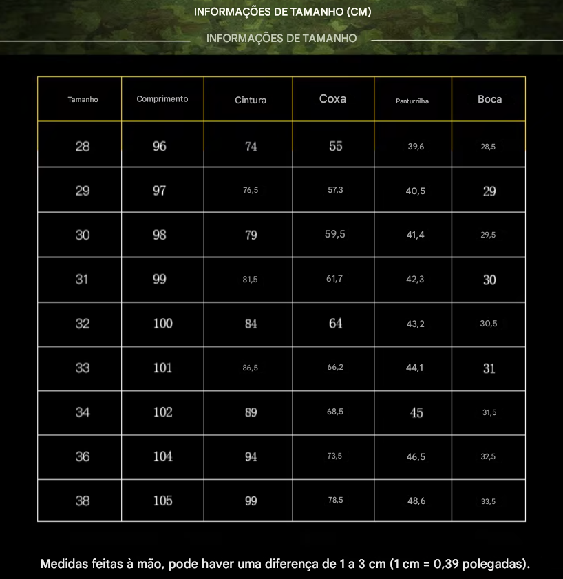 Calças Cargo Táticas Camufladas Masculinas