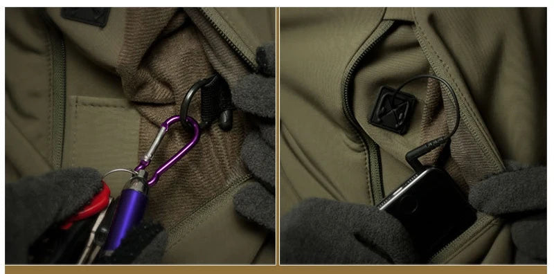 Jaquetas militares de pele de tubarão Casaco impermeável à prova de vento tático para homens Jaquetas de combate do exército Casacos de bombardeiro com capuz para homens