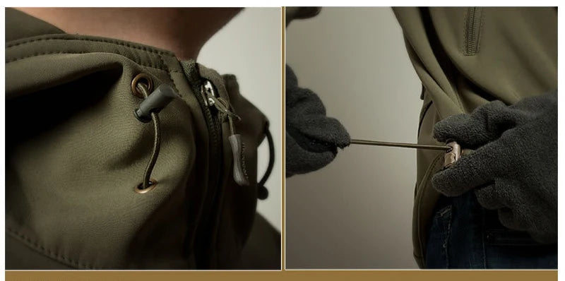 Jaquetas militares de pele de tubarão Casaco impermeável à prova de vento tático para homens Jaquetas de combate do exército Casacos de bombardeiro com capuz para homens