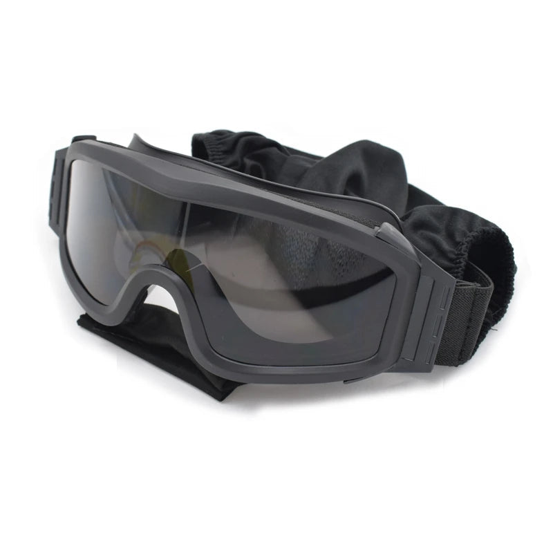 Óculos táticos com 3 lentes, óculos de combate, airsoft, paintball, proteção ocular para cs wargame, motocicleta, caminhadas