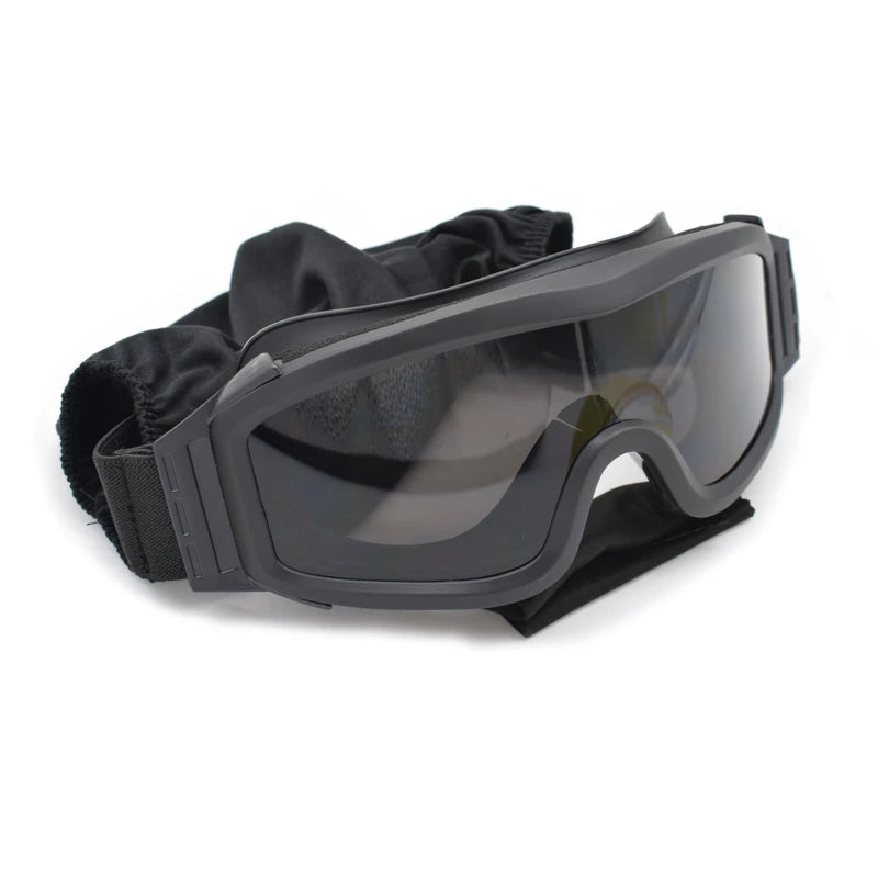 Óculos táticos com 3 lentes, óculos de combate, airsoft, paintball, proteção ocular para cs wargame, motocicleta, caminhadas