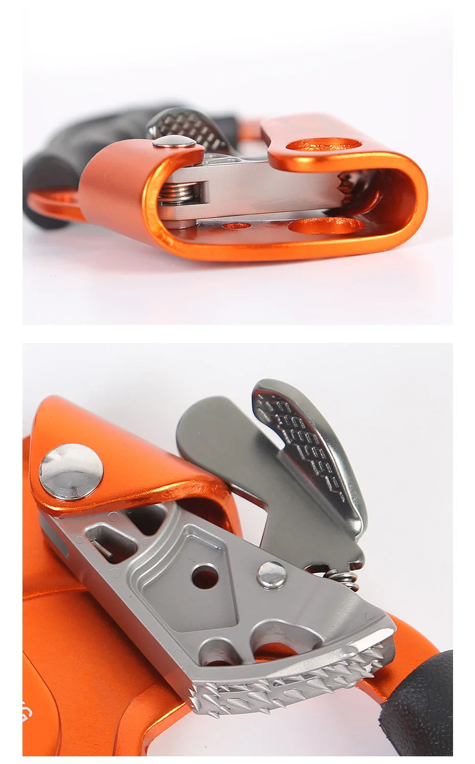 Escalada ao ar livre SRT Mão Ascender Dispositivo Montanhista Handle Ascender Mão esquerda e direita Equipamento de escalada Ferramentas de corda