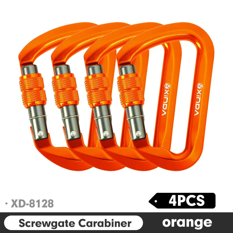 Xinda mosquetão ao ar livre escalada montanha pouso 30kn equipamento de operação de alta altitude liga alumínio fivela de segurança gancho