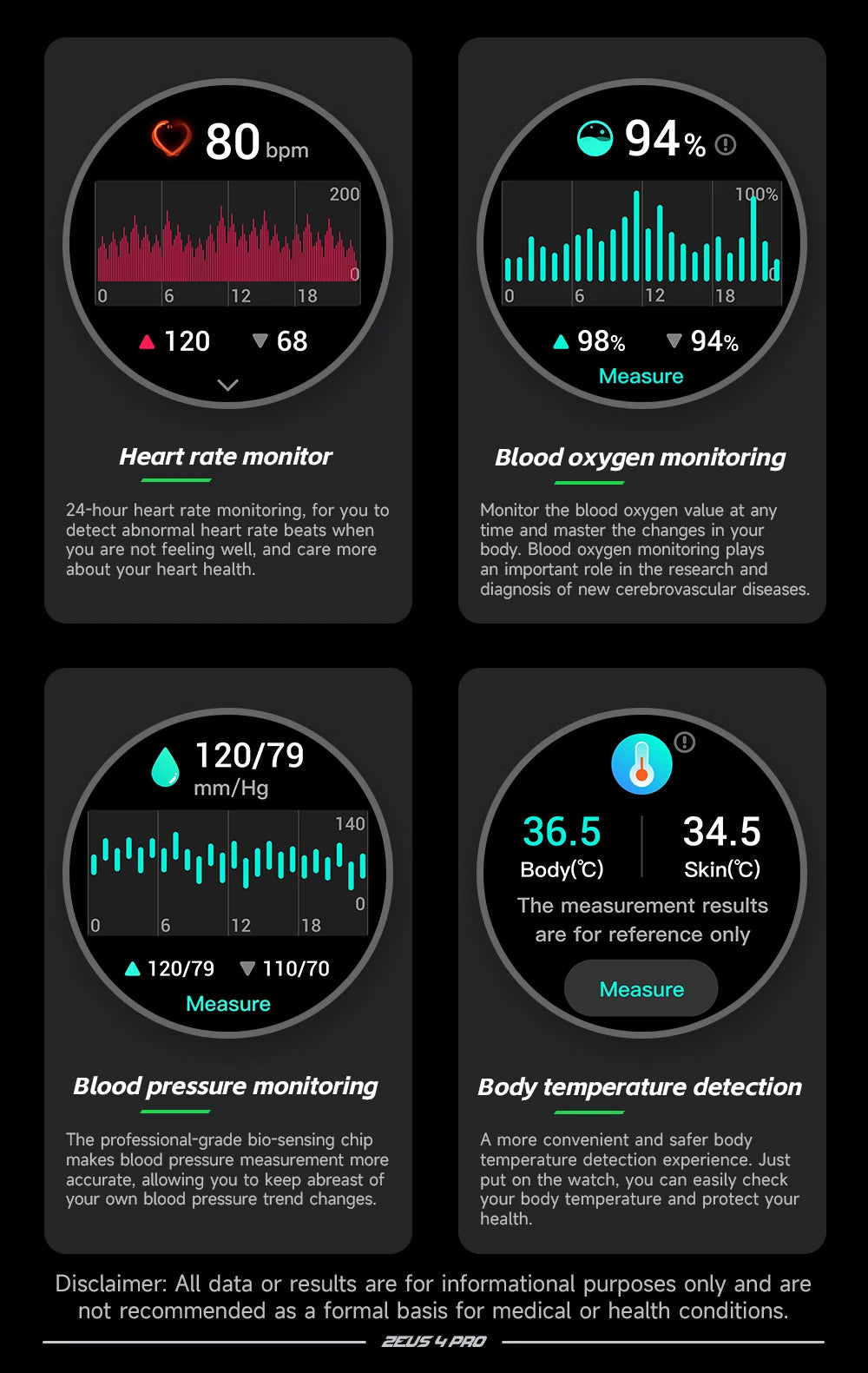 LOKMAT-Zeus 4 Pro Amoled relógio inteligente, tela redonda, BT Calls, Fitness Tracker, Monitor de freqüência cardíaca para telefone inteligente, 1,43