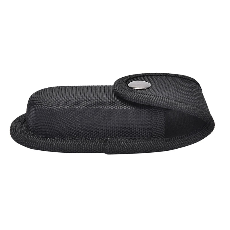 Bainha preta dobrável faca alicate saco bolsa caso bainha cinto de náilon laço bolso transportar armazenamento lanterna titular pacote cintura