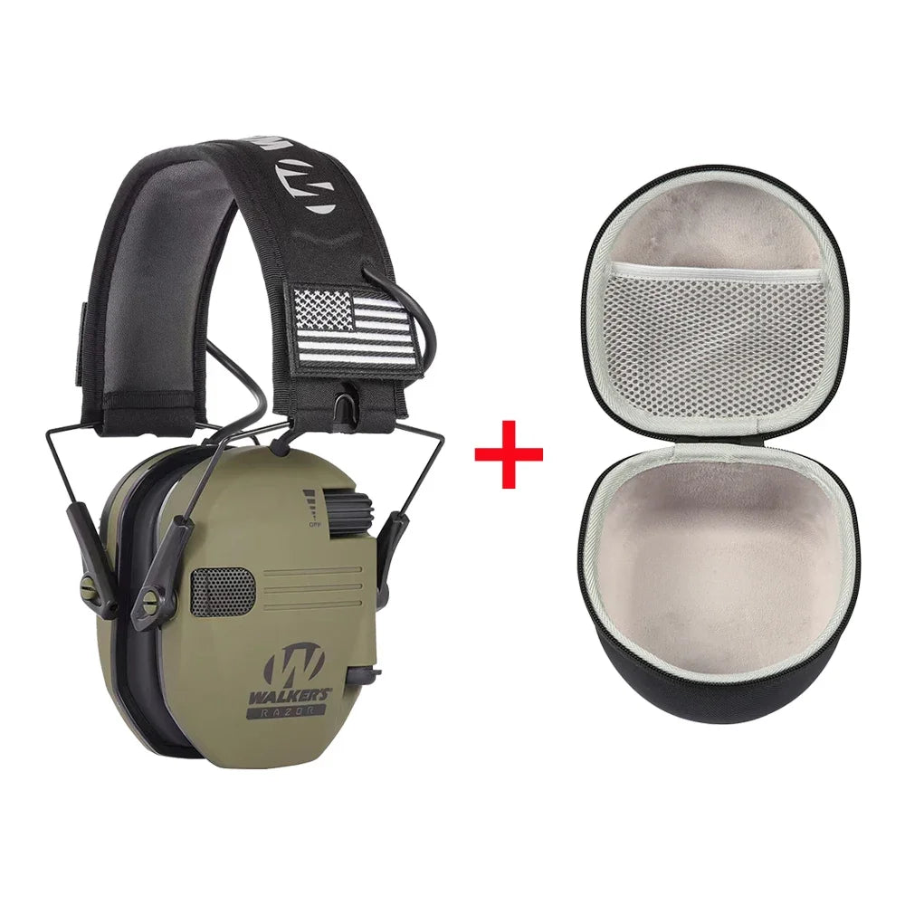 Protetores de orelha eletrônicos táticos militares, caça ao ar livre, captador de som, proteção de redução de ruído, fone de ouvido nrr 23db