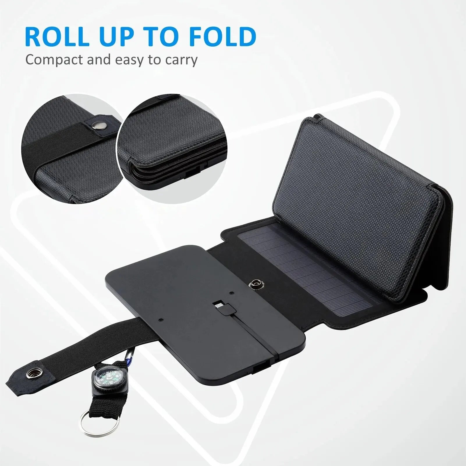 Dobrável e multifuncional carregador de painel solar ao ar livre 5v acampamento caminhadas mochila viajar ao ar livre fonte alimentação emergência