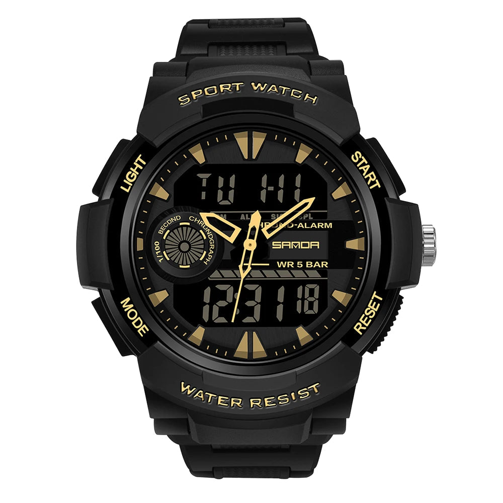 Sanda marca superior g-estilo relógio militar masculino led digital esportes cronômetro relógios homem à prova dwaterproof água relógio de pulso de quartzo eletrônico dos homens