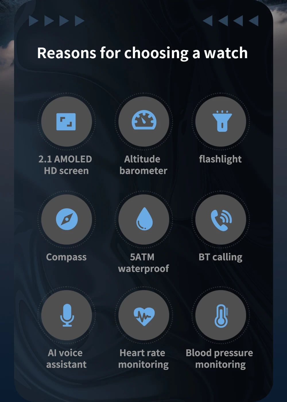 Lokmat oceano 3 pro esporte relógio inteligente robusto fitness à prova dwaterproof água smartwatches monitor de freqüência cardíaca relógio tela toque completo