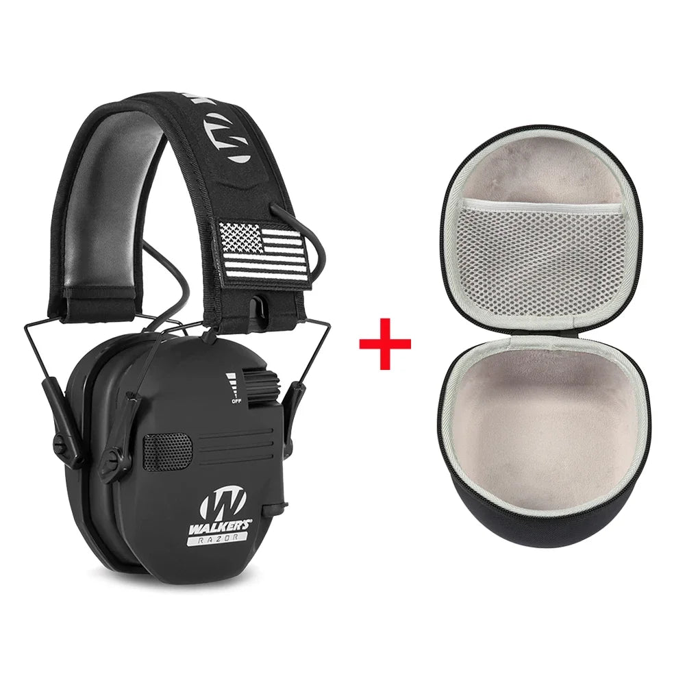 Protetores de orelha eletrônicos táticos militares, caça ao ar livre, captador de som, proteção de redução de ruído, fone de ouvido nrr 23db