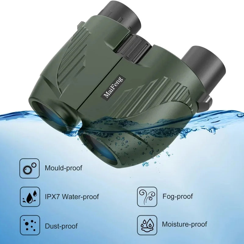 20x25 binóculos profissional hd bolso à prova dwaterproof água acampamento observação telescópio óptico portátil ao ar livre para caça