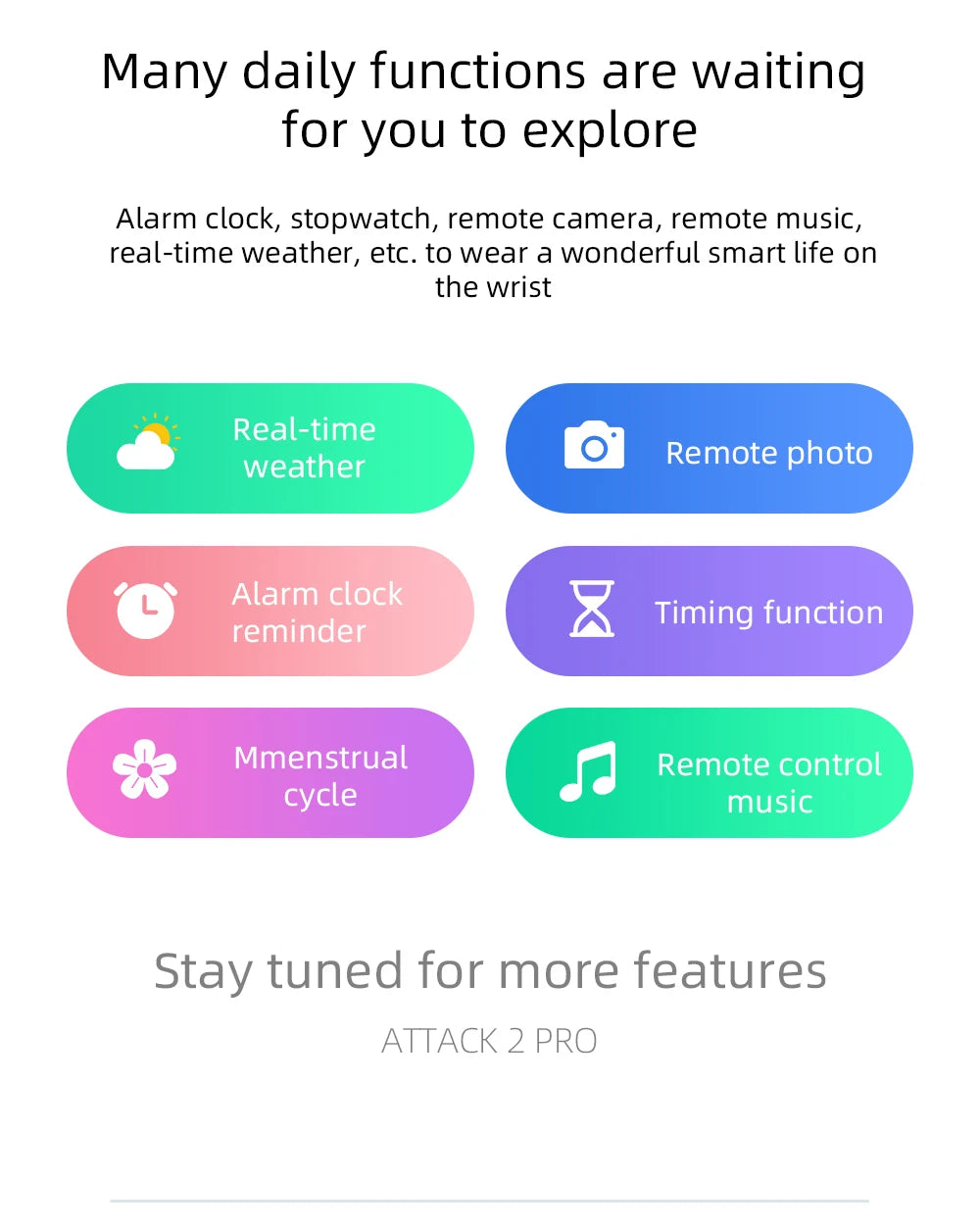 LOKMAT-ATTACK 2 PRO relógios inteligentes para homens e mulheres, fitness, esportes ao ar livre, monitoramento de saúde, compatível com android, ios