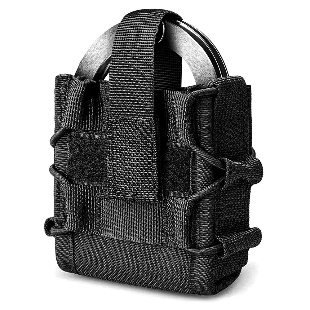Manilhas titular tático algemas molle bolsa manilhas caso coldre universal liberação rápida punhos padrão para colete