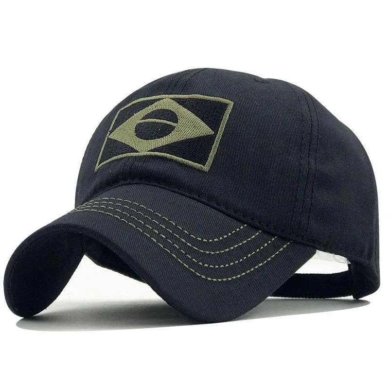 Boné de beisebol bordado masculino impressão bandeira brasileira/casual esportes tático chapéu camuflagem chapéu caminhadas chapéu de pesca