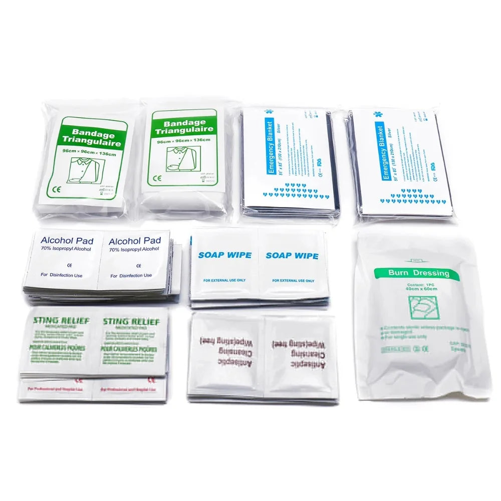 Outdoor First Aid Bag Portátil, Kit de Sobrevivência, Suprimentos de Emergência, Caça, Caminhada, Camping, Uso Multiuso