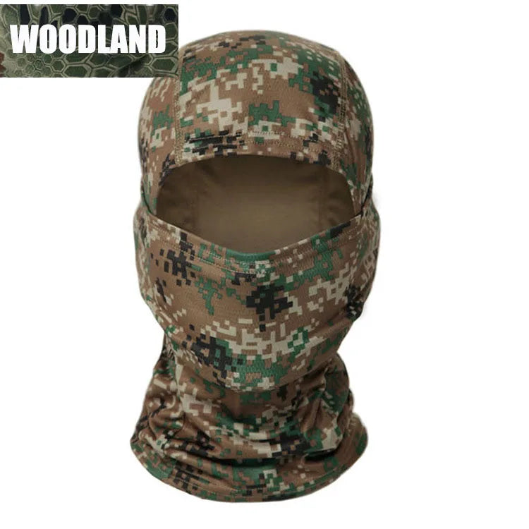 Balaclava Tático Multicam, Máscara Facial Completa, Capa Escudo, Chapéu De Ciclismo E Caça, Cachecol De Camuflagem