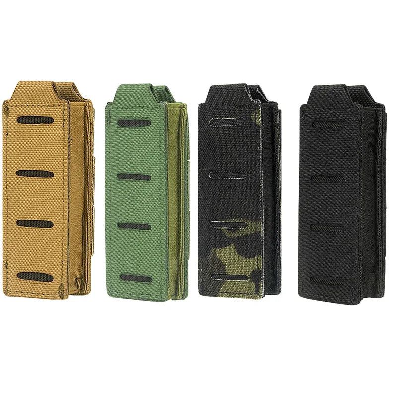 Molle 9mm bolsa de revista ao ar livre único mag titular universal corte a laser lanterna bolsa faca bolso caça engrenagem