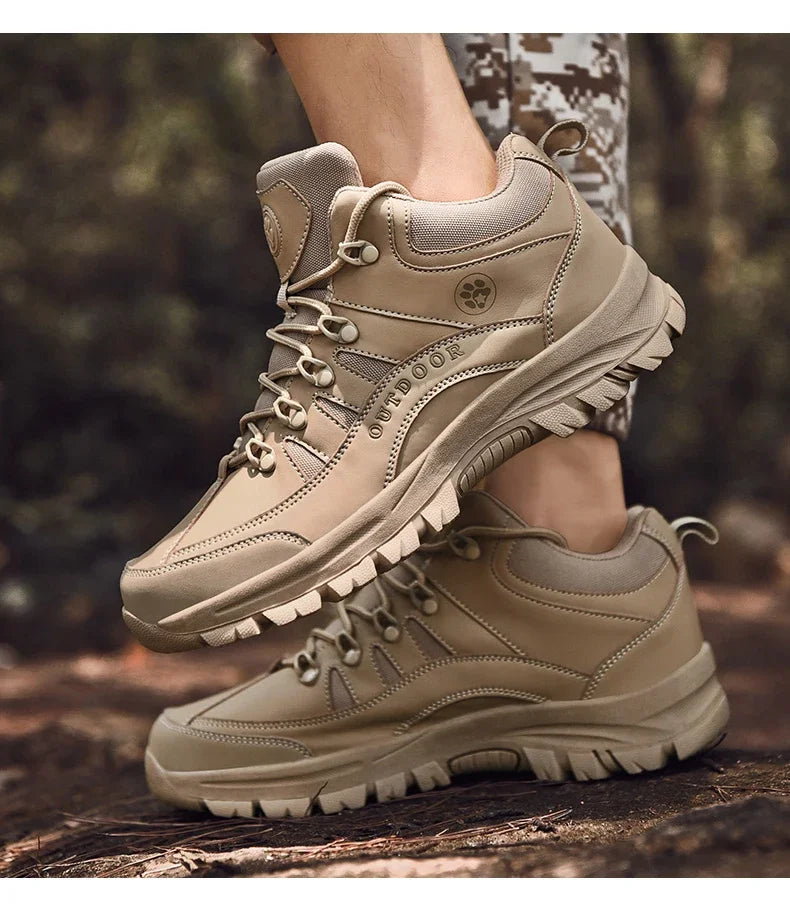 Homens botas táticas de segurança respirável masculino anti-deslizamento bota de caça motocicleta botas do exército deserto escalada caminhadas sapatos tamanho mais