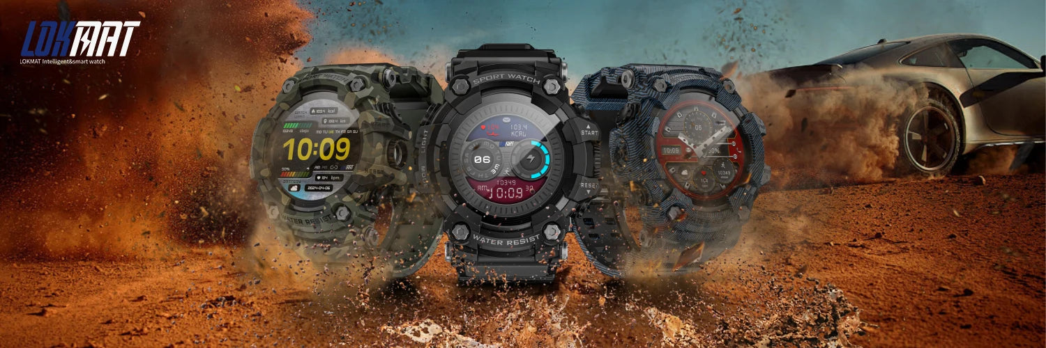 Lokmat ATTACK-GT atualização esporte relógio inteligente à prova dwaterproof água bluetooth chamadas robustos smartwatches lanterna rastreador de fitness para o telefone