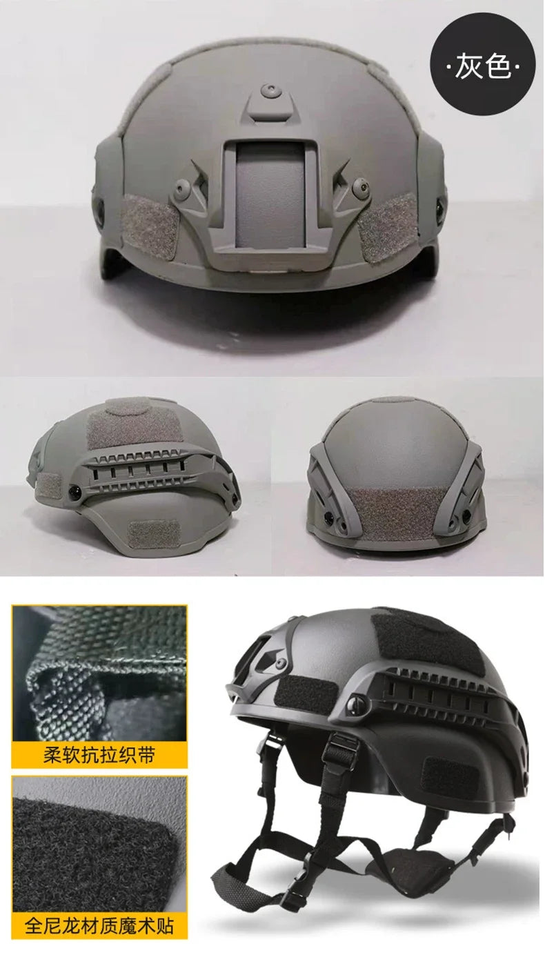 Capacete rápido mich2000 airsoft mh capacete tático ao ar livre tático paintball cs swat equitação proteger equipamentos
