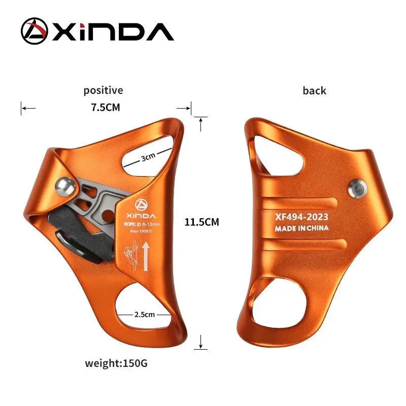 Xinda acampamento ao ar livre escalada peito ascendente corda de segurança ascendente anti queda fora sobrevivência corda vertical equipamentos escalada