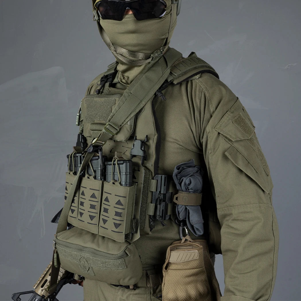 IDOGEAR Tactical R-ifle Slingster 2 Pontos Caça Quick Pull Ranger Verde 3428