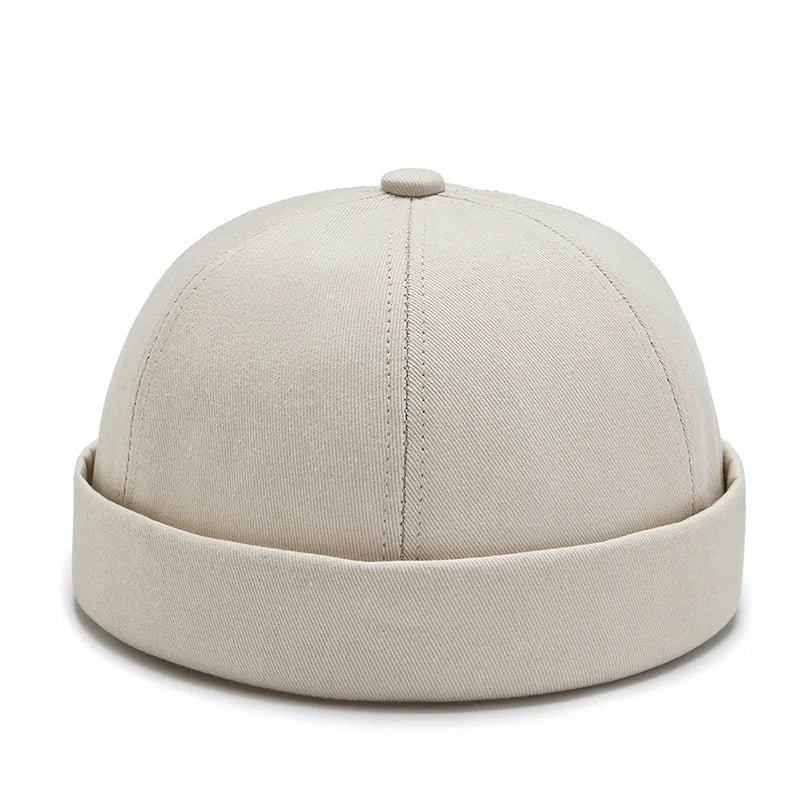 2024 novo gorro hip hop solidéu na moda cor streetwear portátil melão boné moda headwear bonés painéis elásticos hip hop chapéu