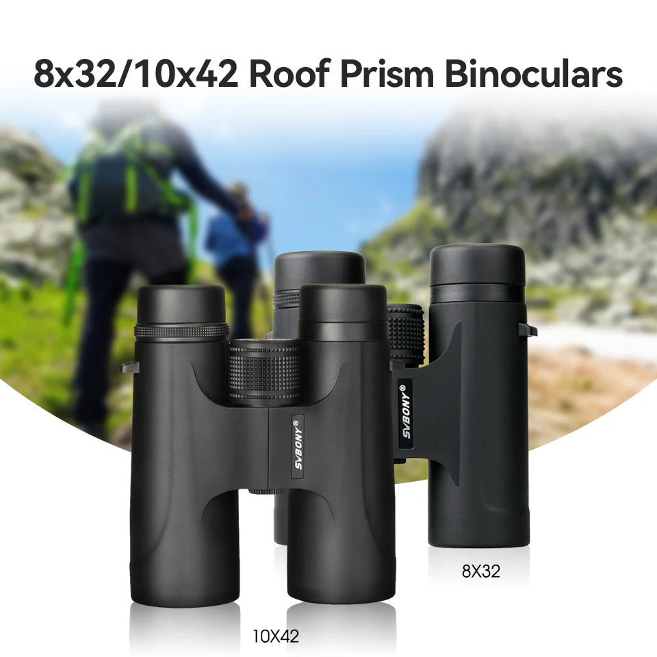 Svbony f9333a/f9333b binóculos 10x42/8x32 telescópio poderoso profissional hd equipamento de acampamento de longo alcance para viagens suv