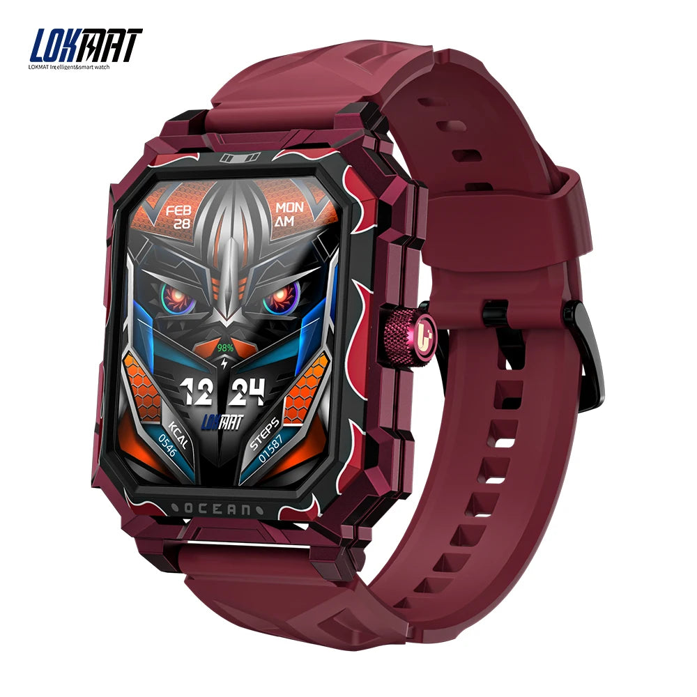 LOKMAT-Oceano Max esporte relógio inteligente, navio emblemático, impermeável, Fitness Tracker, chamadas BT, freqüência cardíaca, sangue, monitor de oxigênio, novo