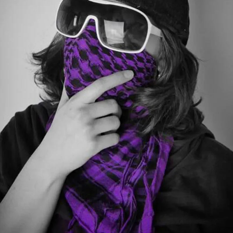 Cachecol tático de caça para homens e mulheres, Desert Keffiyeh, lenço de cabeça e pescoço, envoltório árabe, máscara Airsoft, lenço tático para caminhadas