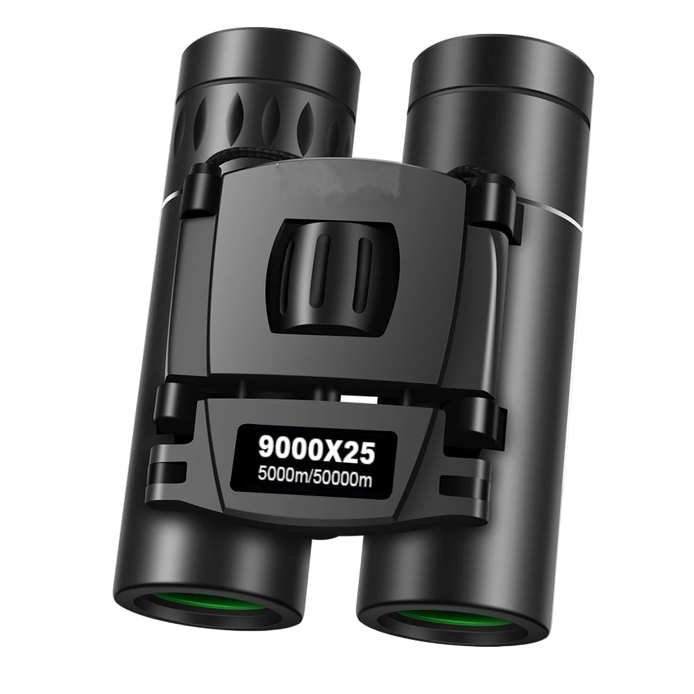 9000x25 hd zoom portátil poderoso binóculos de longo alcance bak4 telescópio jumelles óptica dobrável para caça ao ar livre acampamento