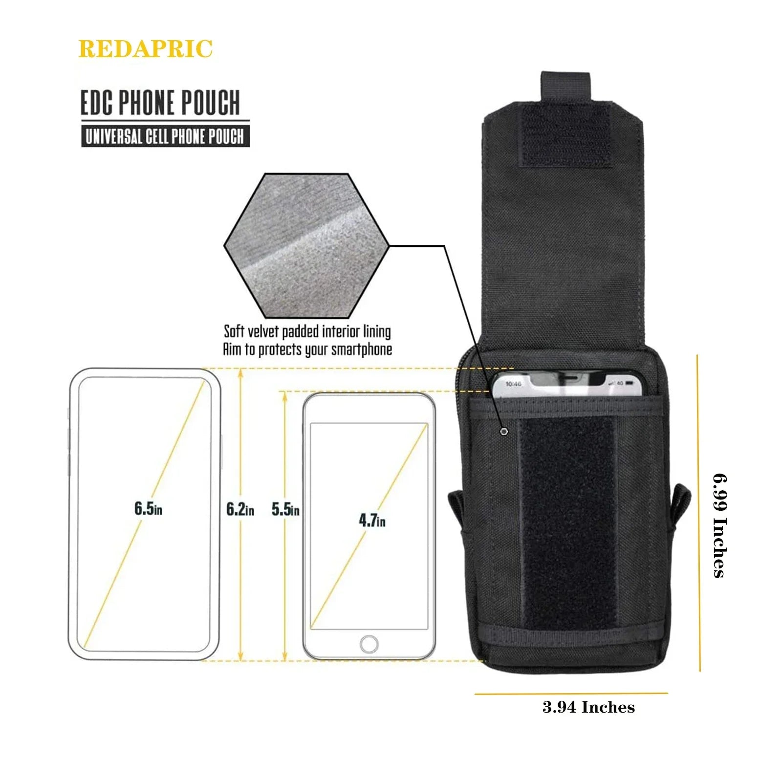 Bolsa de cintura Molle tática para homens, EDC Tool Pouches, Utility Gadget Organizer Vest, Fanny Pack, Mobile Phone Case, Bolsa, ao ar livre