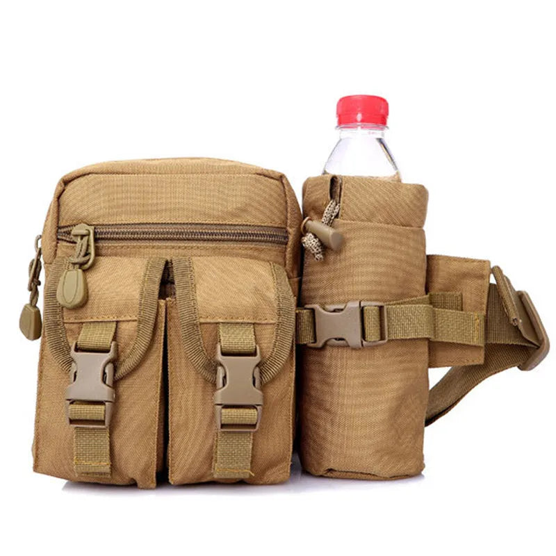 Pochete de nylon à prova d'água, masculina, tática, militar, exército, cintura, caminhadas, acampamento ao ar livre, cinto de ombro, esporte, bolsas de peito