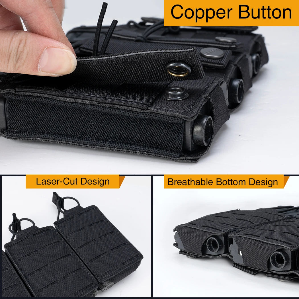 IDOGEAR Tático LSR 556 Mag Bolsa Triplo Mag Carrier MOLLE Bolsa Corte a Laser 3567