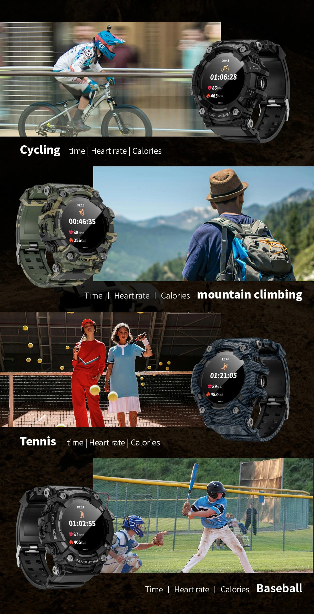 Lokmat ATTACK-GT atualização esporte relógio inteligente à prova dwaterproof água bluetooth chamadas robustos smartwatches lanterna rastreador de fitness para o telefone