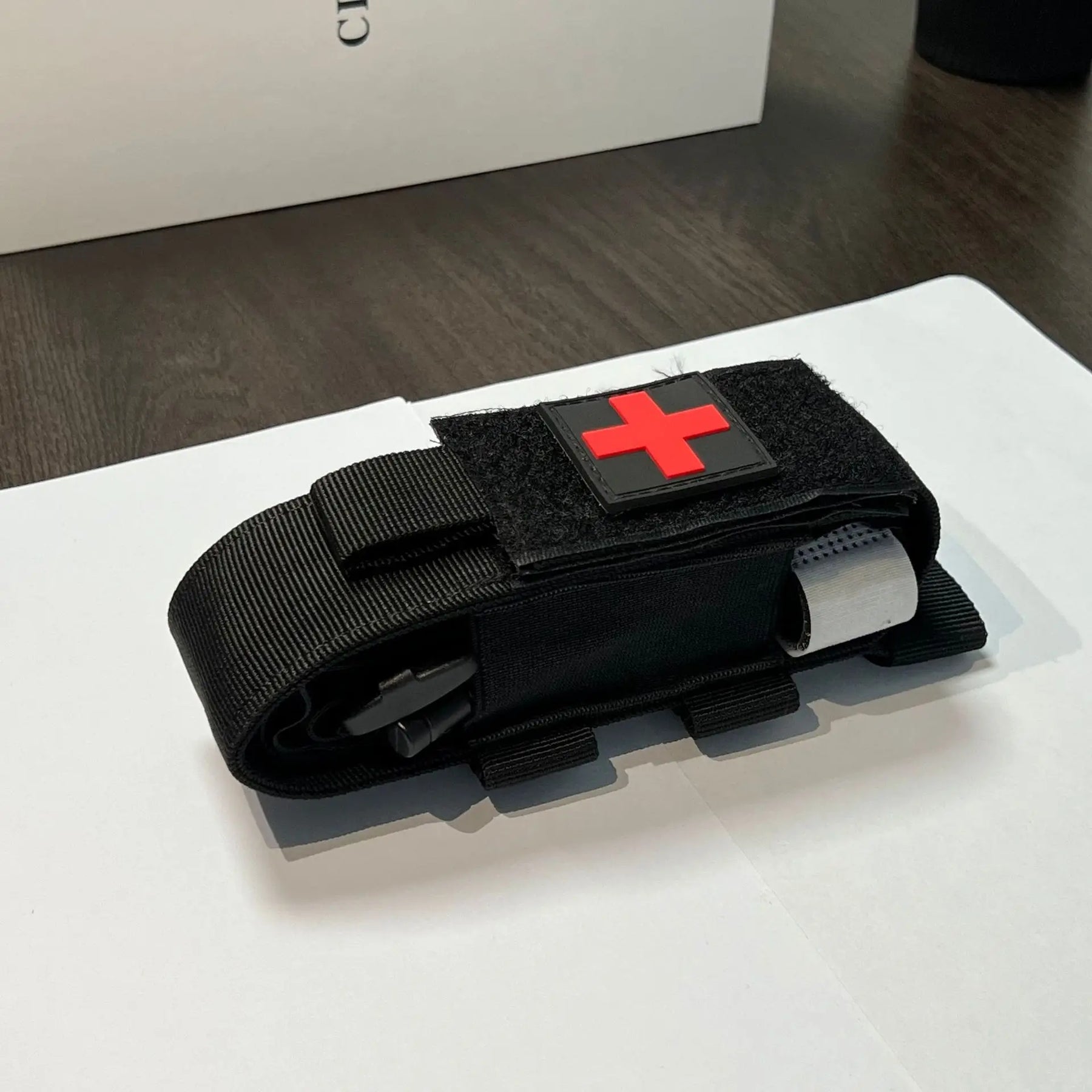 Bolsa tática de primeiros socorros para gatos, bolsa de torniquete de nylon para pistola única, coldre de faca de caça ao ar livre, pacotes de tesoura médica