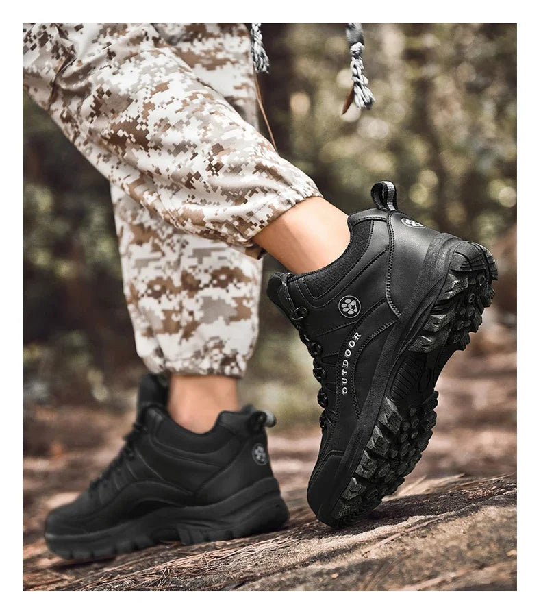 Homens botas táticas de segurança respirável masculino anti-deslizamento bota de caça motocicleta botas do exército deserto escalada caminhadas sapatos tamanho mais