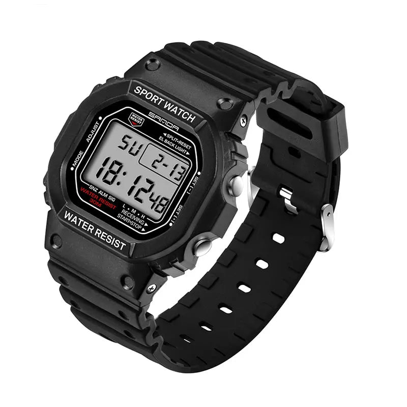 SANDA-G Style Relógio Militar para Homens e Mulheres, Resistente À Água, Relógios Esportivos, Quadrado LED, Relógios de Pulso Digitais, Presente Casal, Moda