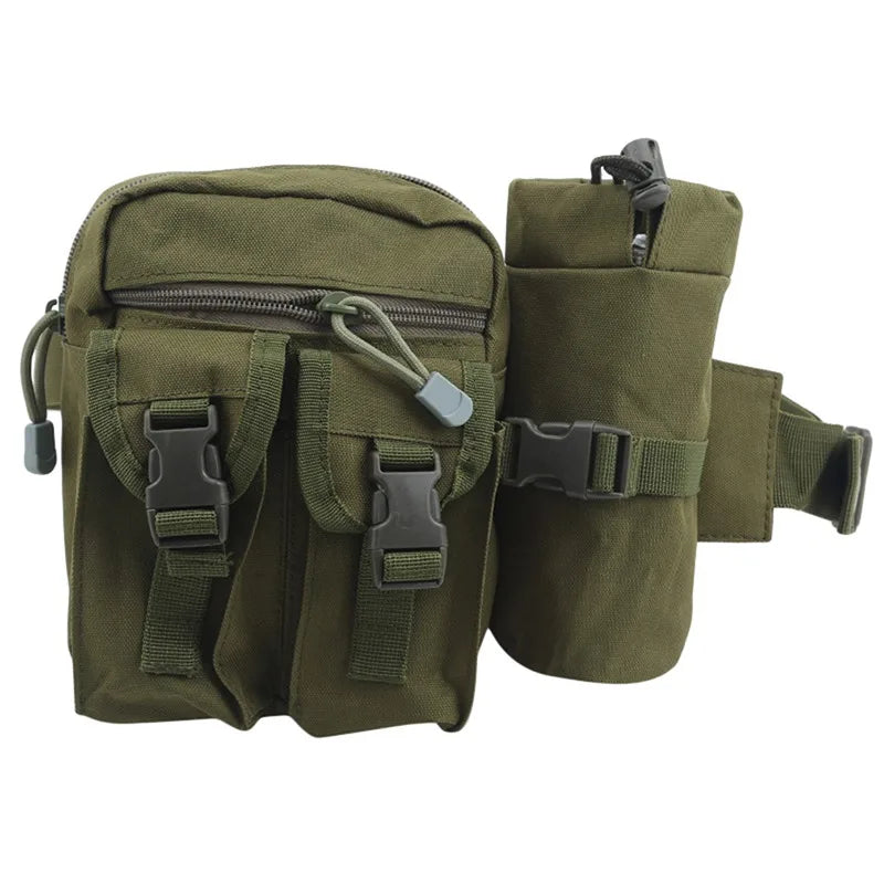 Pochete de nylon à prova d'água, masculina, tática, militar, exército, cintura, caminhadas, acampamento ao ar livre, cinto de ombro, esporte, bolsas de peito