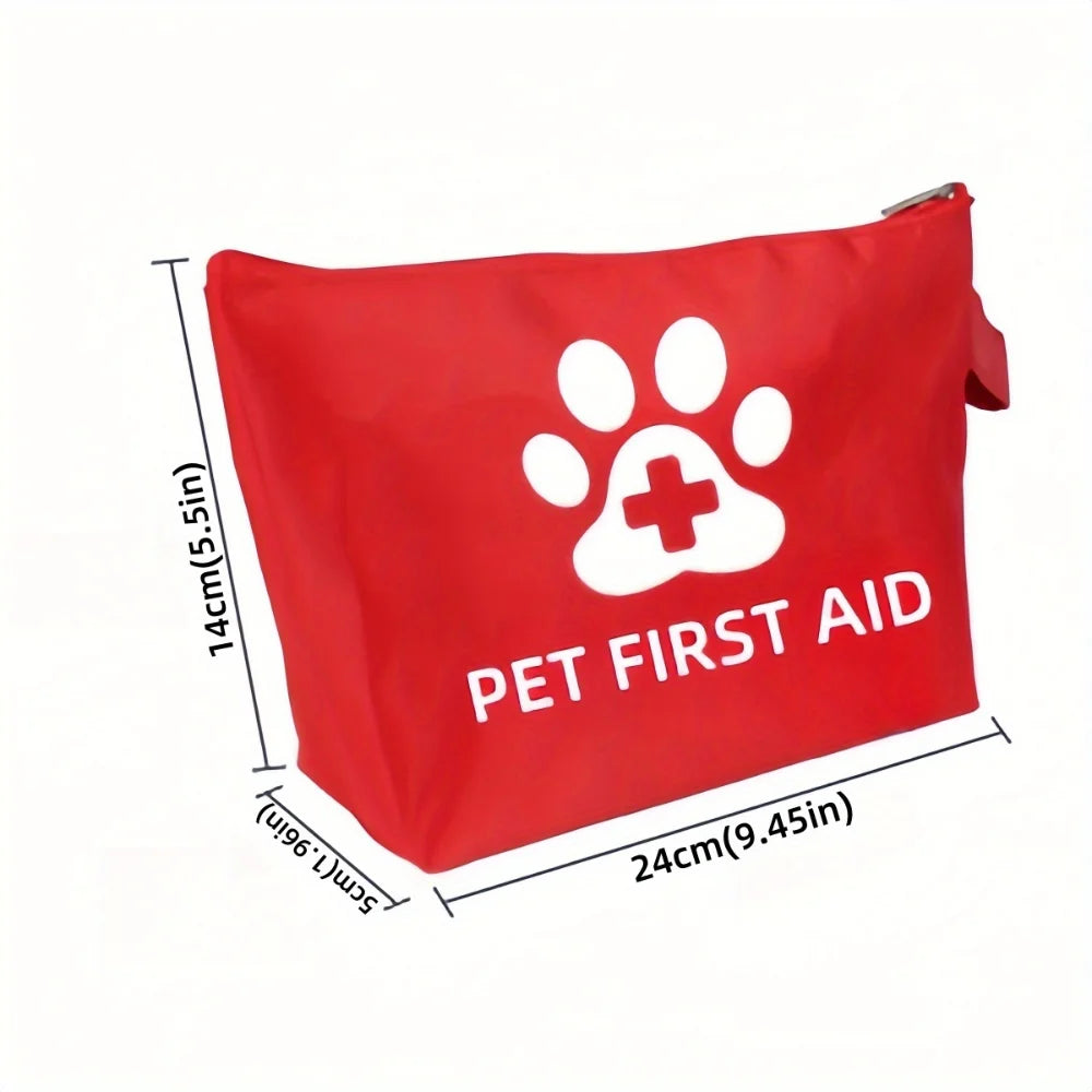 Kit de emergência para animais de estimação, kit de viagem para cães e gatos, à prova d'água, resistente, alta visibilidade, reflexivo, bolsa de primeiros socorros, acampamento, itens essenciais