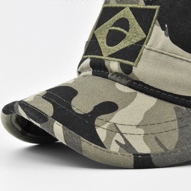 Boné de beisebol bordado masculino impressão bandeira brasileira/casual esportes tático chapéu camuflagem chapéu caminhadas chapéu de pesca