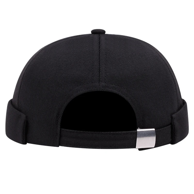 2024 novo gorro hip hop solidéu na moda cor streetwear portátil melão boné moda headwear bonés painéis elásticos hip hop chapéu