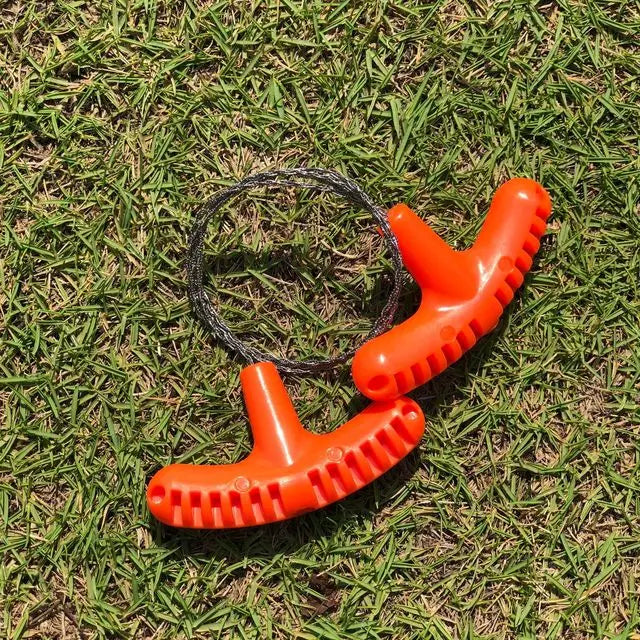 Serra de fio de aço inoxidável portátil com alça de dedo acampamento ao ar livre caminhadas bolso serras de corrente de corte manual ferramenta de sobreviver