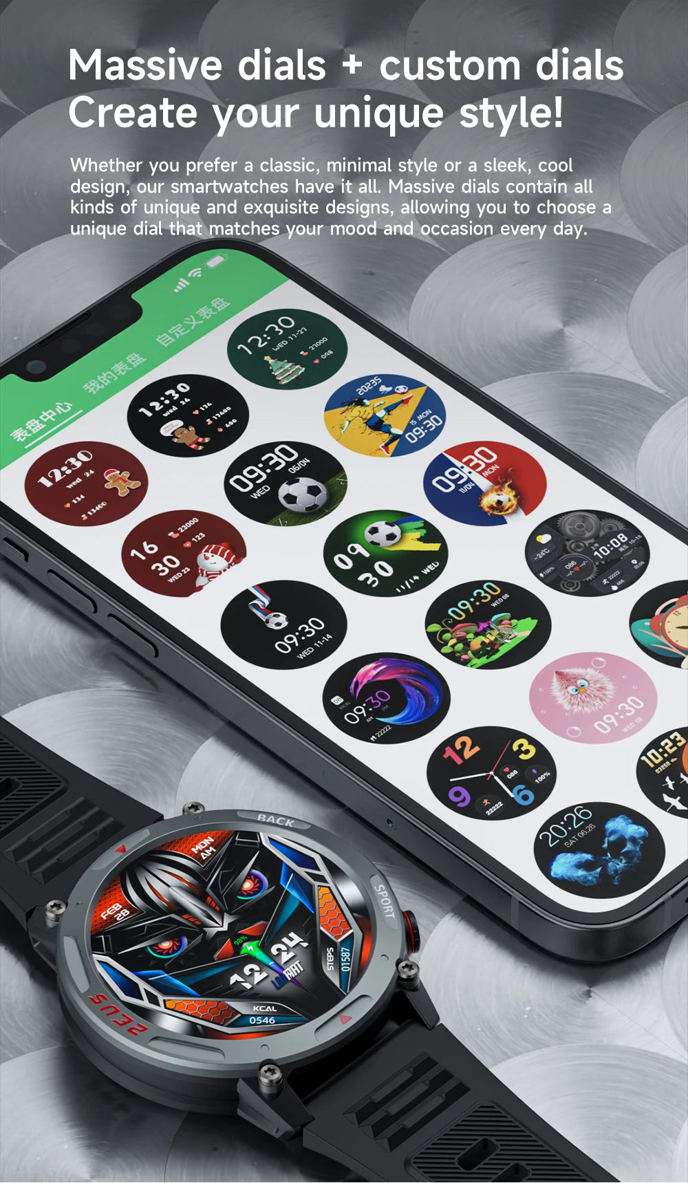 LOKMAT-Zeus 4 Pro Amoled relógio inteligente, tela redonda, BT Calls, Fitness Tracker, Monitor de freqüência cardíaca para telefone inteligente, 1,43