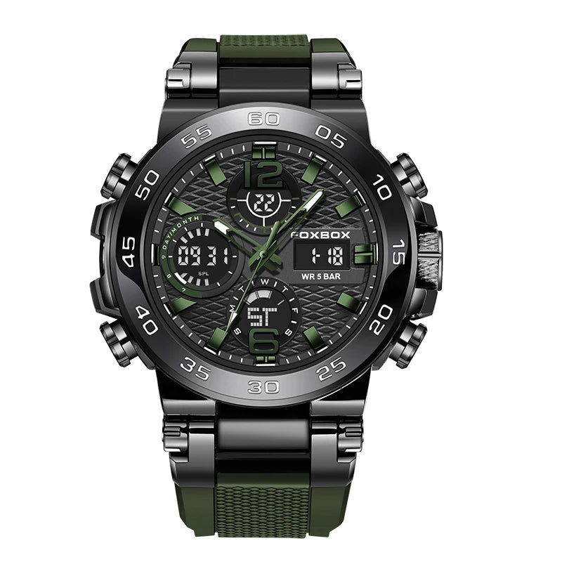 LIGE Digital Men Militar Watch 50m Relógio de pulso à prova d'água LED Relógio de quartzo Relógio esportivo Masculino Relógios grandes Homens Relogios Masculino