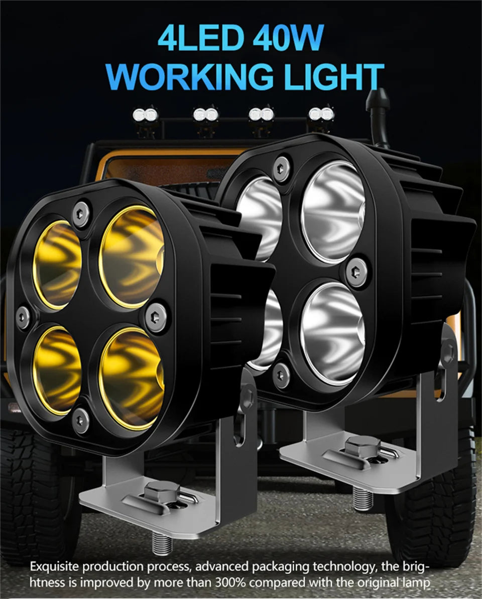 3 Polegada led holofotes de trabalho 12v 24v pod luzes faróis para motocicletas inundação led barra luzes nevoeiro para carro caminhão 4x4 fora da estrada atv