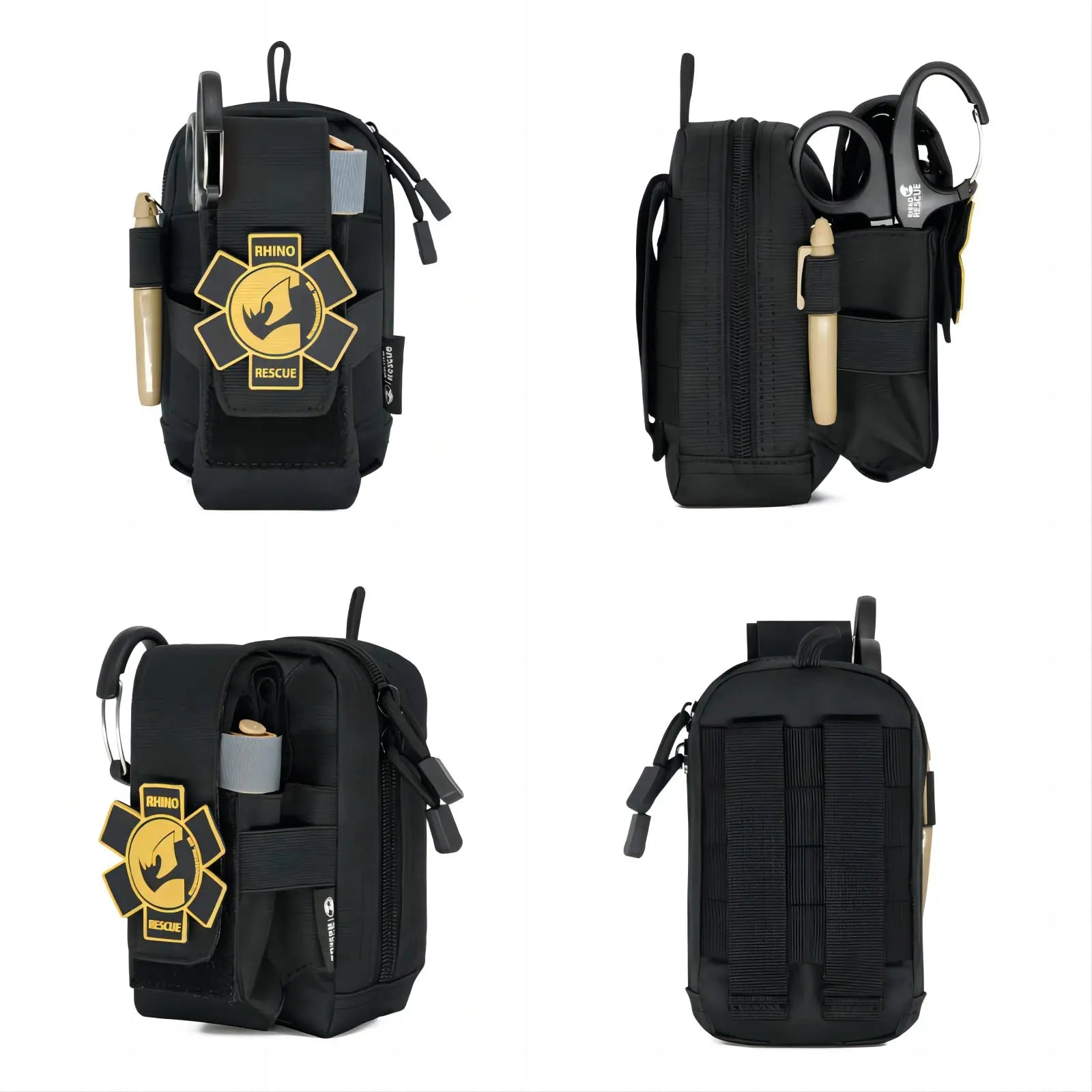 Rinoceronte resgate edc bolsa kit de primeiros socorros tático sobrevivência trauma kit molle ferramenta utilitária malotes para acampamento caminhadas