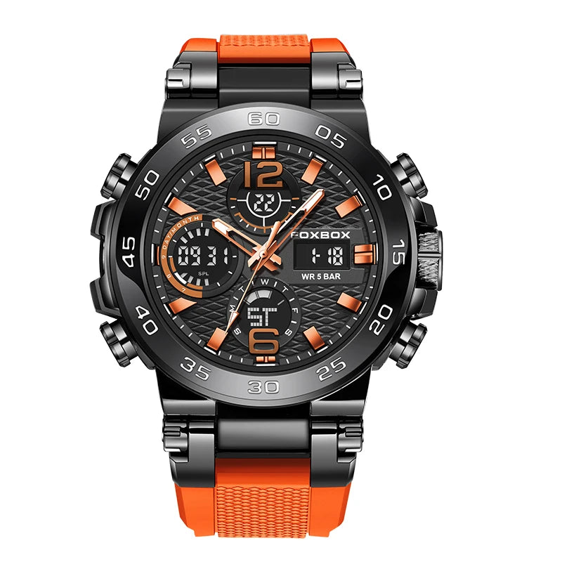 LIGE Digital Men Militar Watch 50m Relógio de pulso à prova d'água LED Relógio de quartzo Relógio esportivo Masculino Relógios grandes Homens Relogios Masculino