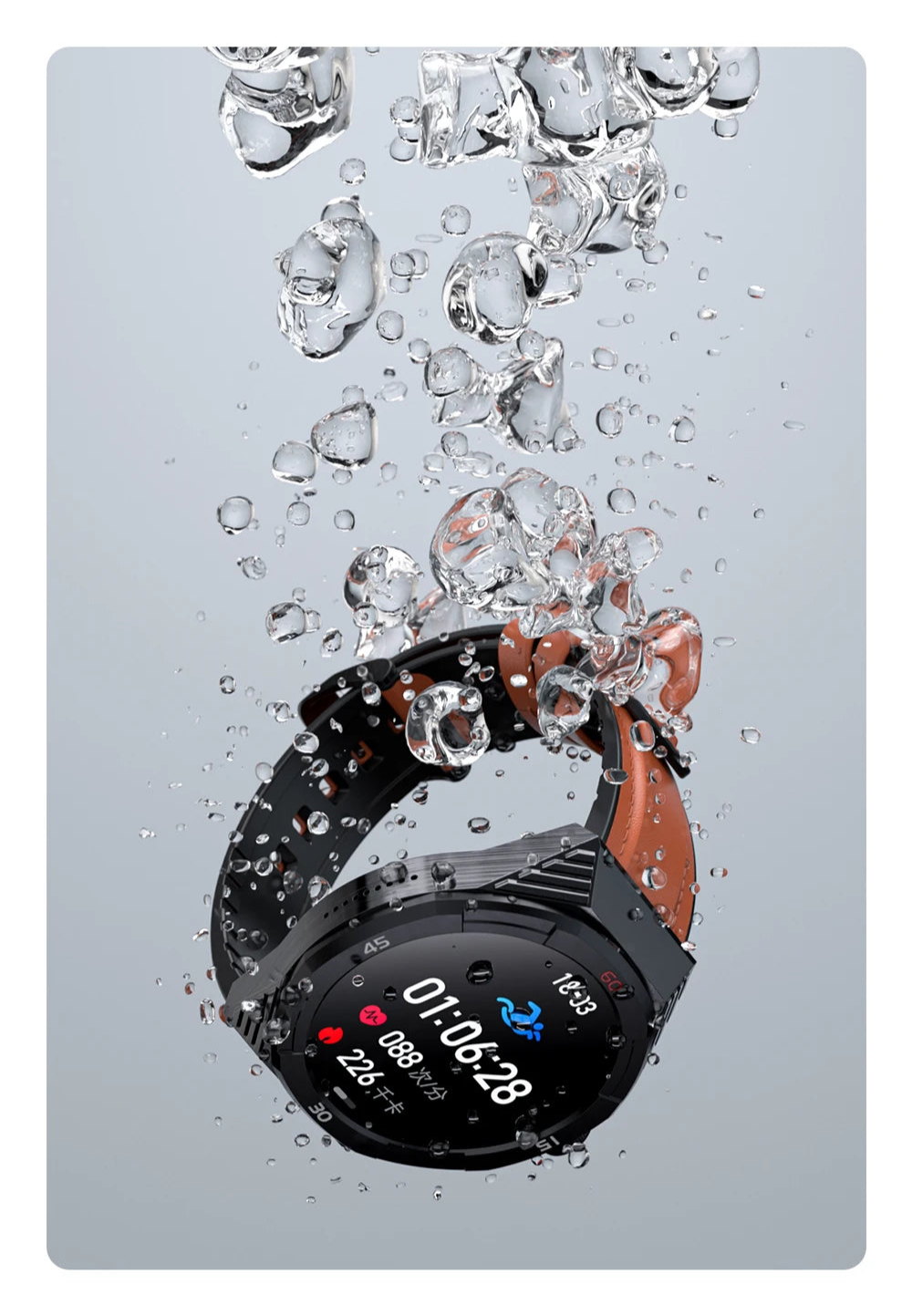 Lokmat-cometa 2 pro relógio inteligente, à prova d'água, com bluetooth, rastreador de fitness, freqüência cardíaca, mensagem, por telefone