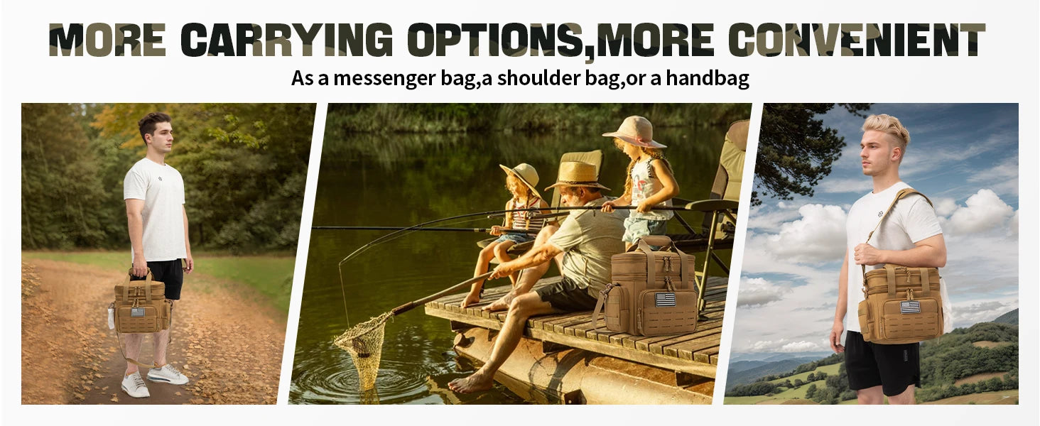 Saco de almoço tático para homens resistente lancheira à prova de vazamento isolado durável saco térmico refrigerador adulto refeição acampamento piquenique balde